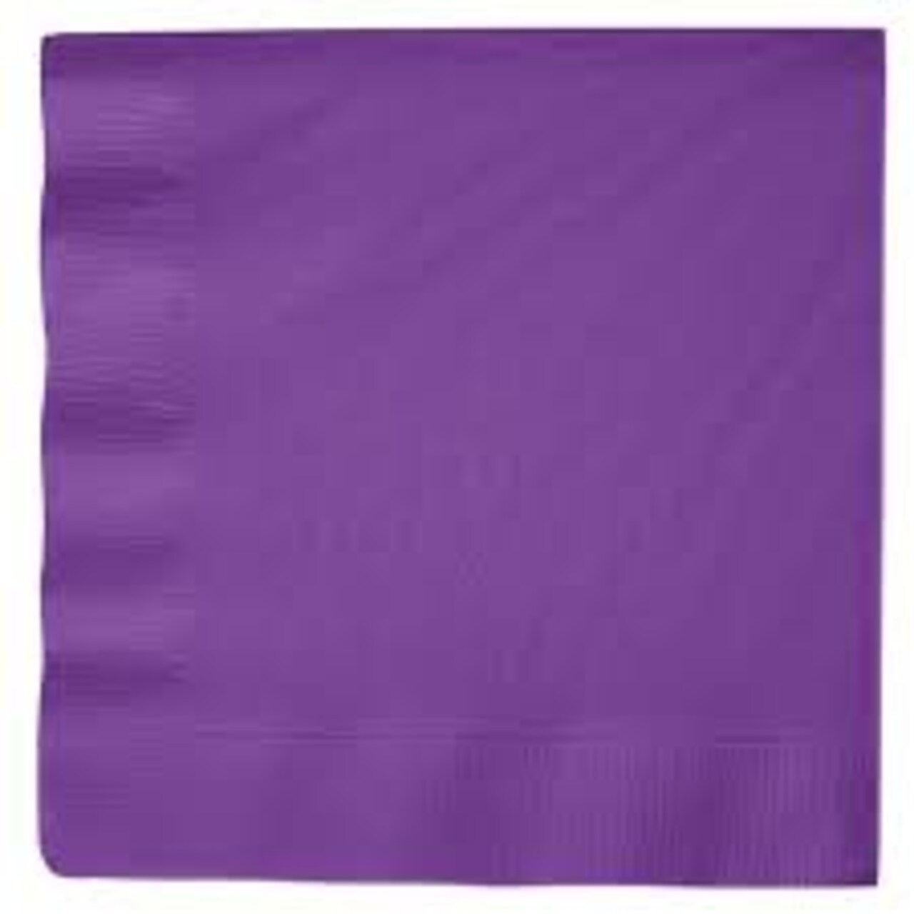 Party Central 3-Ply Solid Disposable Party Beverage Napkins - 5" - Amethyst Purple - Club Pack of 500
